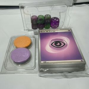 Pokemon TCG - Dice - (New/Sealed) With Sealed Package Of Energy Cards And Marker